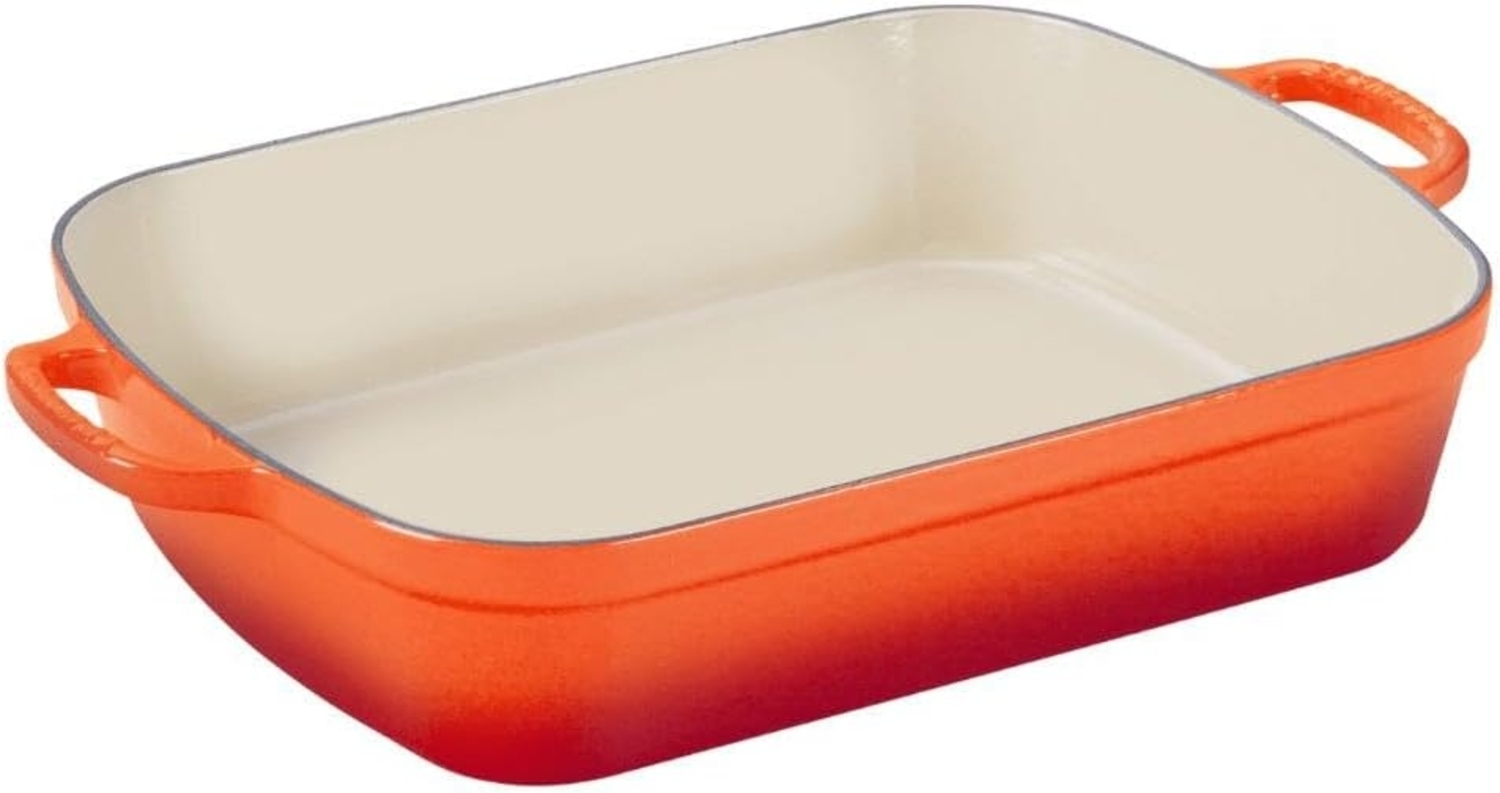 Le Creuset Bratreine Signature 37 X 29 cm Ofenrot - Orange - 33 bis 40 cm Bild 1