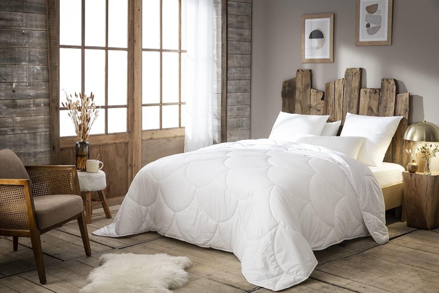 Abeil 15000000534 Douceur Infinie Steppbett, leicht, Polyester, Weiß, weiß, 140x200 cm Bild 1