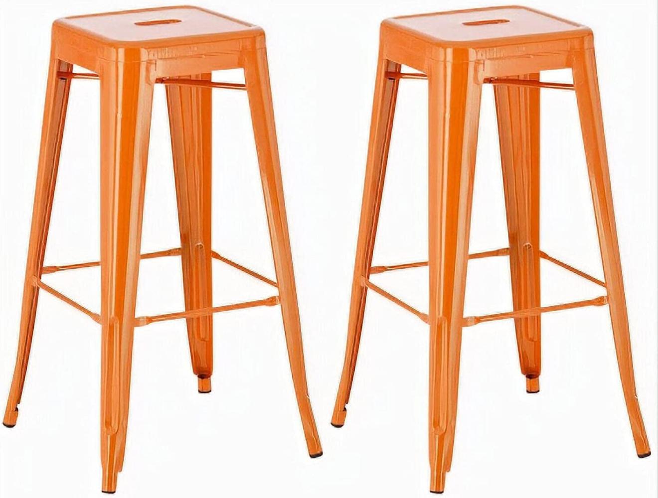 2er Set Barhocker Joshua, orange Bild 1