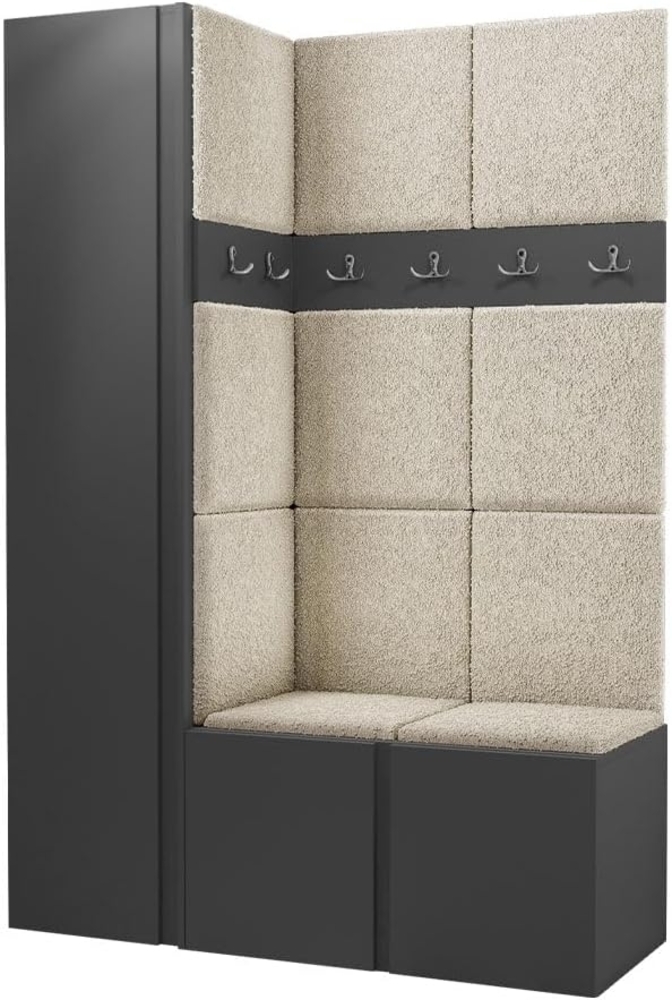 Garderoben-Set Monati IX, Graphit, Farbe: Abriamo 03 Bild 1