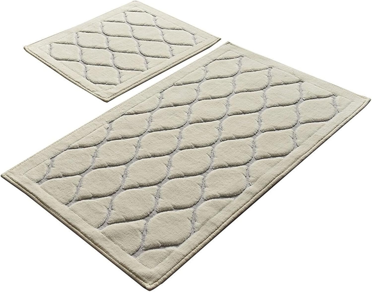 Badteppich Set 2-teilig beige Bild 1