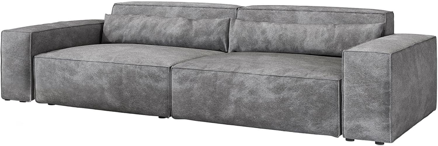 Big-Sofa Sirpio XL 270x130 cm Mikrofaser Taupe Bild 1