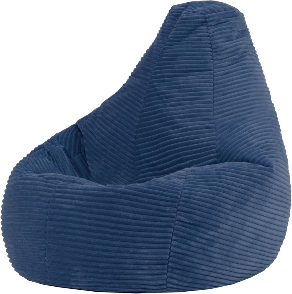 icon Sitzsack Kinder Sessel aus Cord Flauschig „Dalton", 69x59x65cm, Made in Germany, für Kinderzimmer, mit Füllung Bild 1