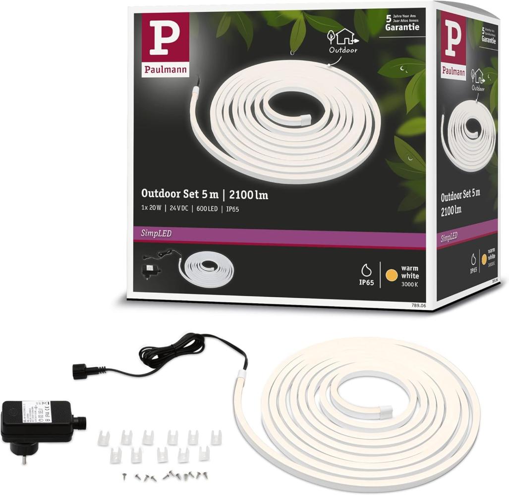 Paulmann No. 78906 SimpLED Outdoor Stripe Set 5m 12W Warmweiß beschichtet IP65 Bild 1