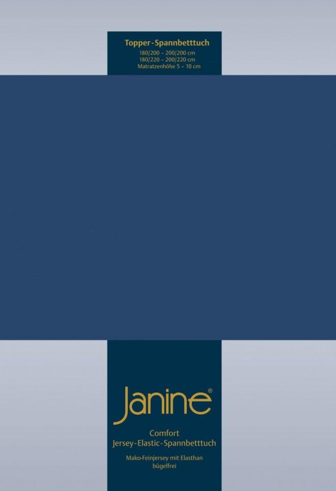 Janine Topper Comfort Jersey Spannbetttuch|140x200 cm - 160x220 cm| marine Bild 1