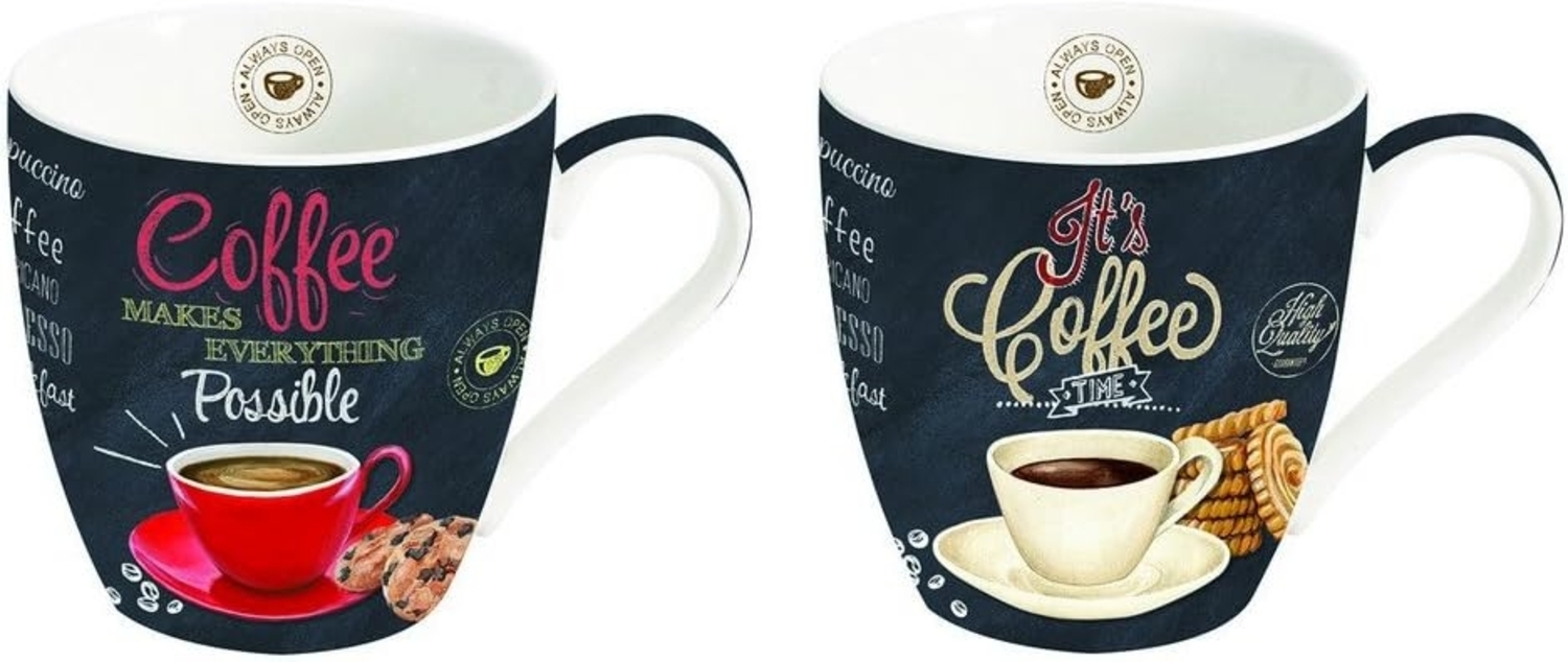 Kaffee Tasse 2er Set italienisches Design perfekte Geschenkidee ideal für Kaffeeliebhaber Bild 1