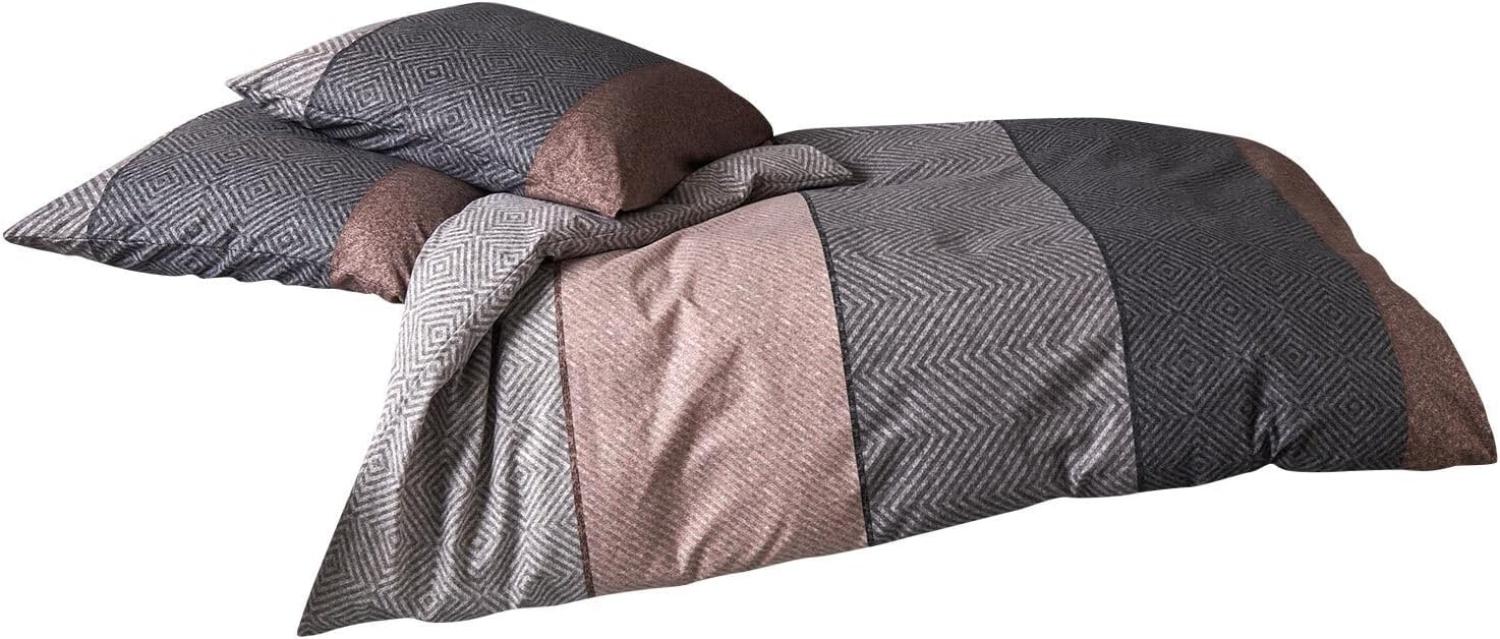 Traumschlaf Feinflanell Bettwäsche Kansas rose|160x210 cm + 65x100 cm Bild 1