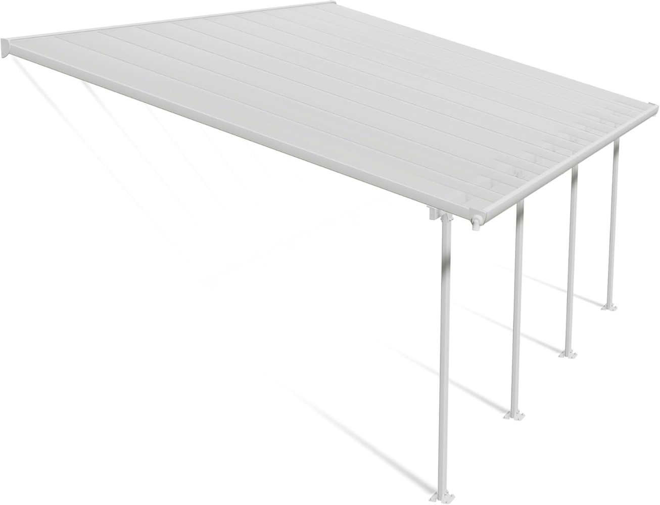 Canopia by Palram Terrassenüberdachung Alu Feria 4X6.06 Polycarbonat Hohlkammerplatten Pergola 606x385 cm Weiss zur Überdachung ihrer Terrasse Bild 1