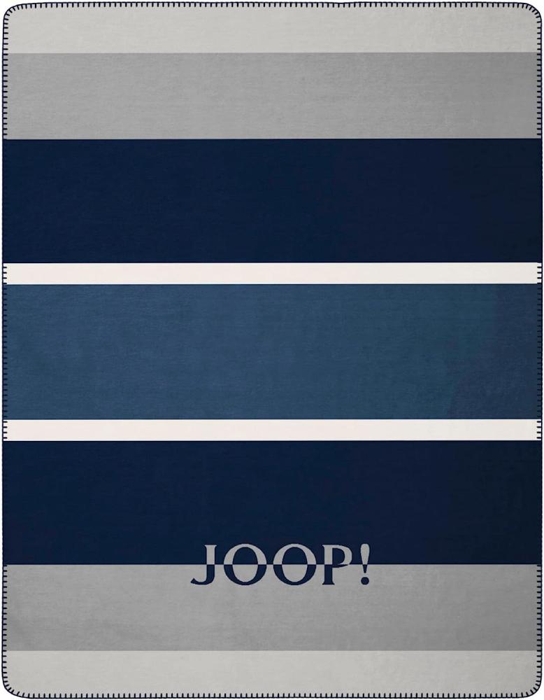 JOOP Wohndecke Mood Größe 150x200 cm navy-silber Plaid Bild 1