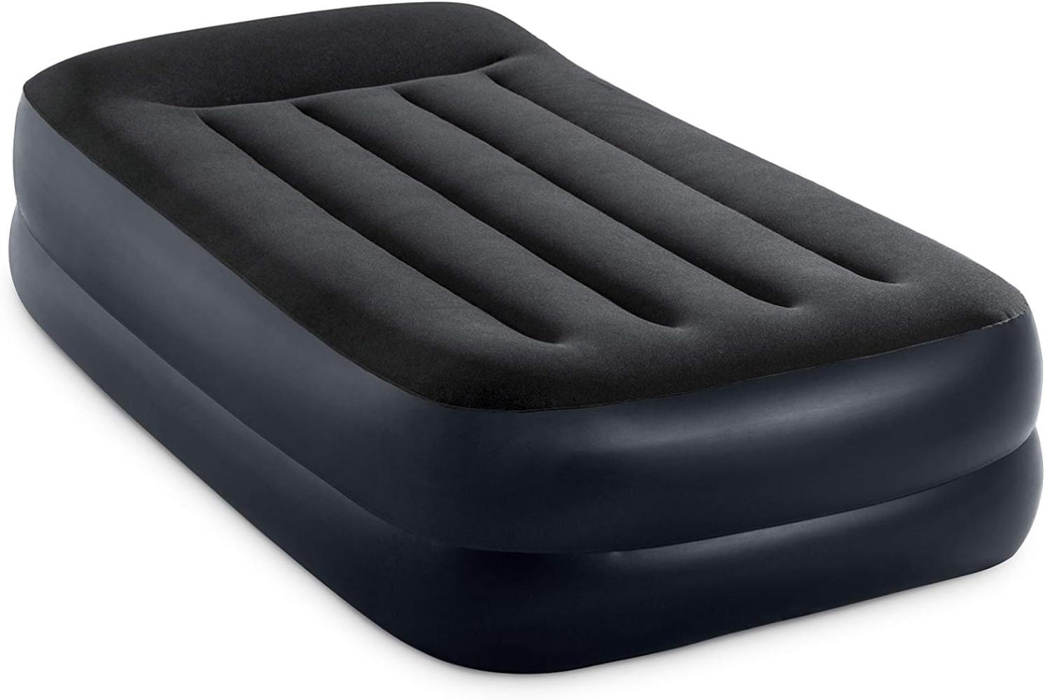 Intex Luftbett mit integrierter Luftpumpe, schwarz, 99 x 191 x 42 cm Bild 1