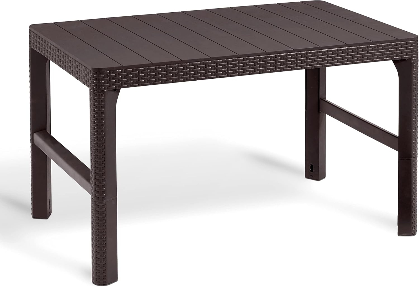 Allibert Gartentisch Lyon, höhenverstellbar [65 cm / 40 cm Tischhöhe], witterungsbeständig Bild 1