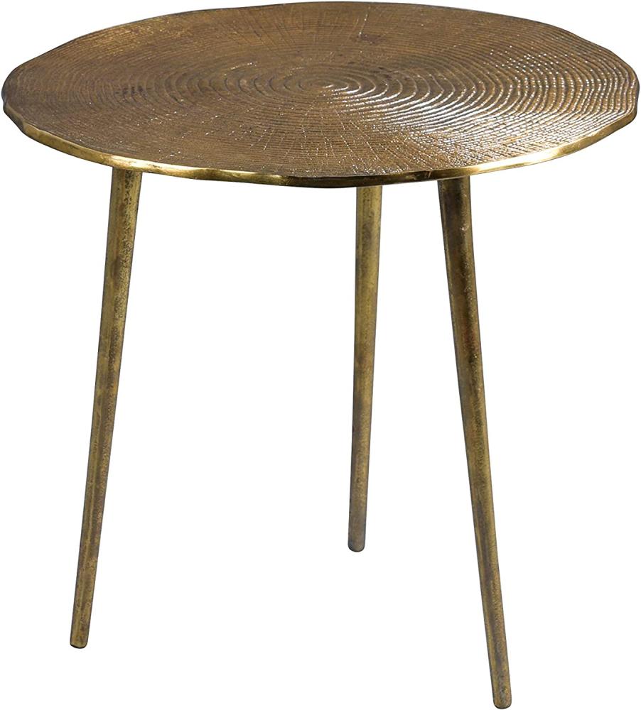 Casavanti Beistelltisch, Metall gold, Ø 40 cm Bild 1