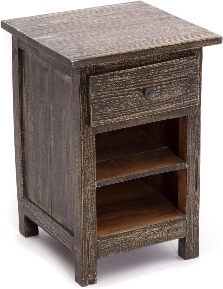 CREEDWOOD Beistelltisch BEISTELLTISCH "BEN", Altholz massiv Holz, 55 cm, Nachttisch, Telefon Bild 1