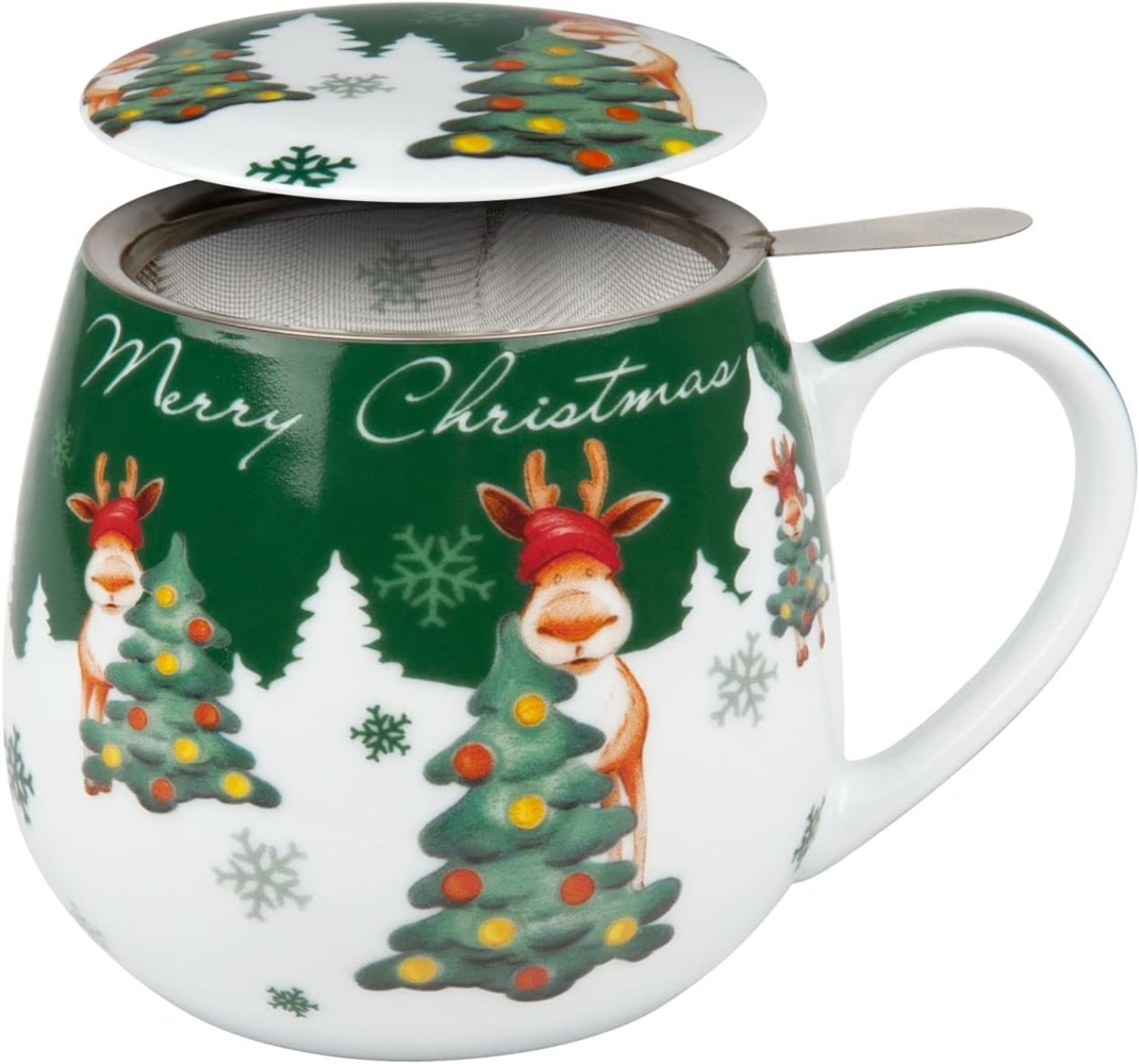 Könitz Weihnachtsbecher "Weihnachtselch" mit Sieb und Deckel Bild 1