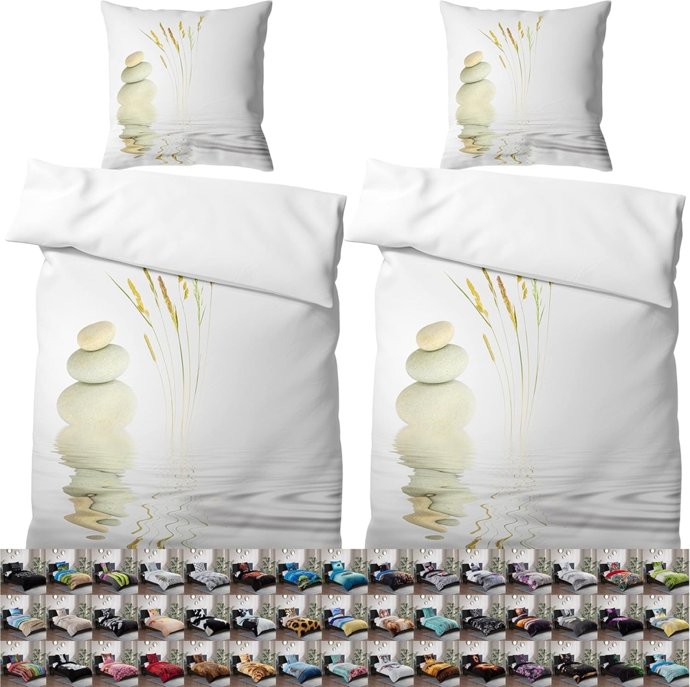 Sanilo Bettwäsche Balance 135x200 cm, Bettbezug und Kissenbezug, Baumwolle, 4 teilig Bild 1