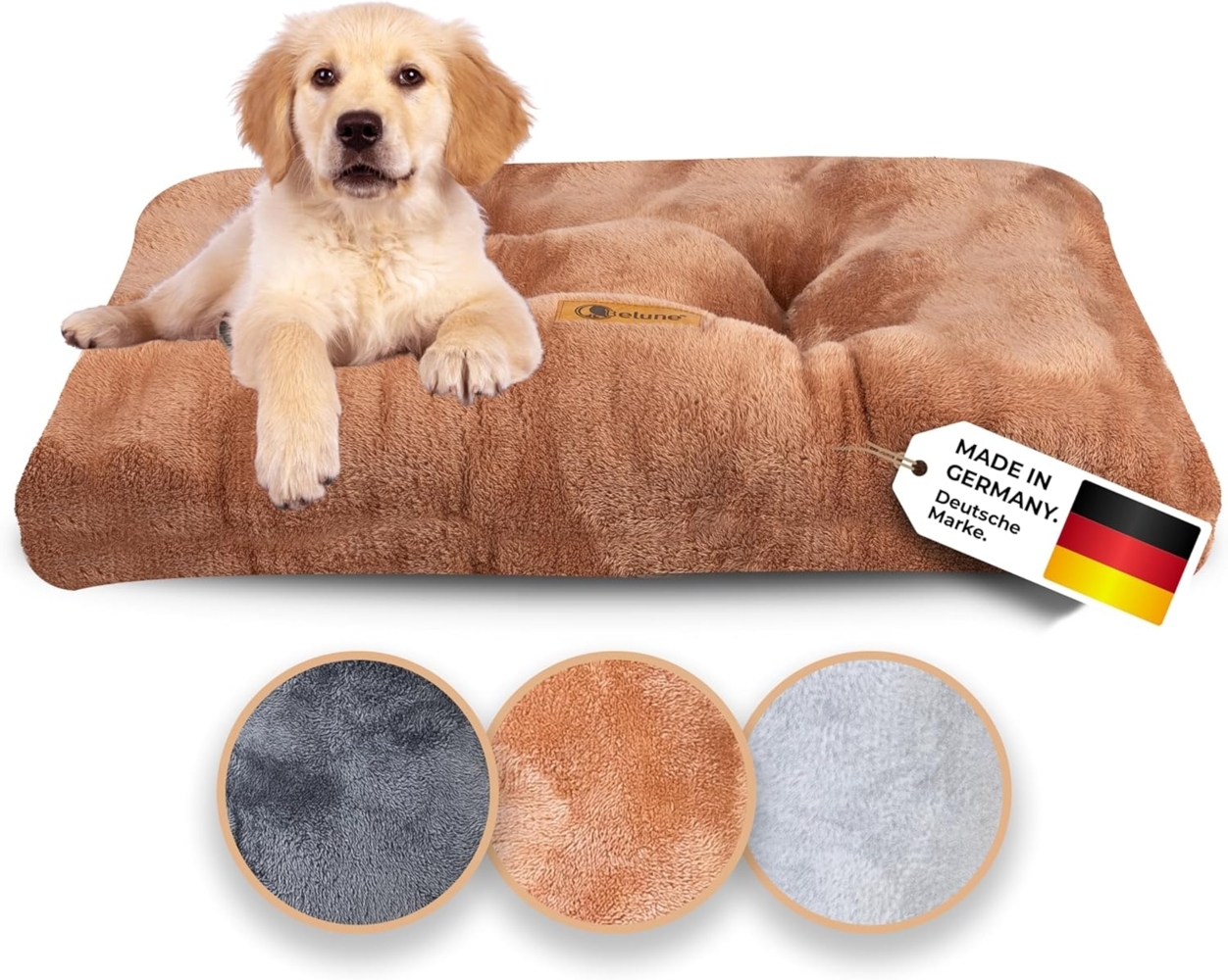 Belune Tierbett Deluxe - Flauschiges Kuschelbett Premium - waschbar, flauschiges Hundekissen, verschiedene Größen und Farben Bild 1
