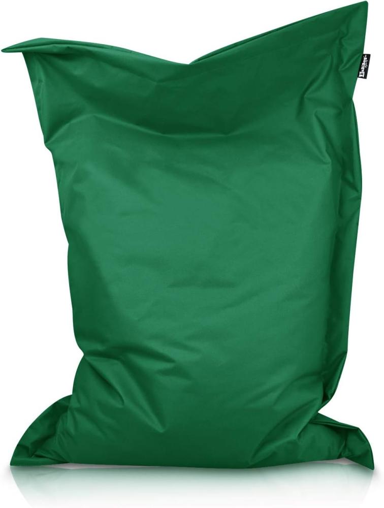 BuBiBag XXL Sitzsack, Outdoor Sitzsäcke für Kinder und Erwachsene, Bodenkissen Beanbag Fatboy wetterfest (Dunkelgrün 210x130 cm) Bild 1