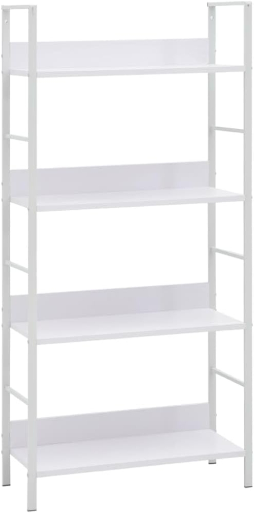 vidaXL Bücherregal 4 Regalböden Weiß 60×27,6×124,5 cm Holzwerkstoff 288224 Bild 1