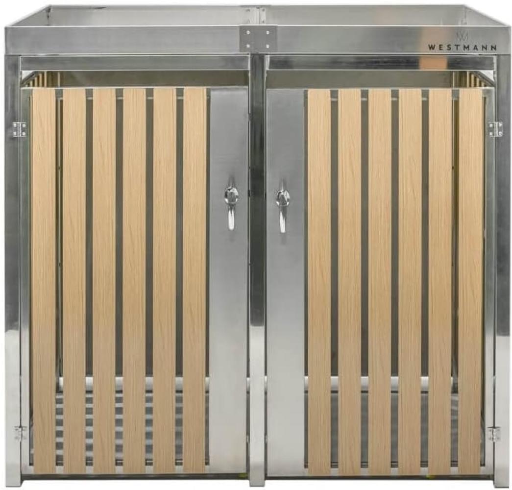 Westmann Mülltonnenbox Planta Edelstahl | 2x240 L Bild 1