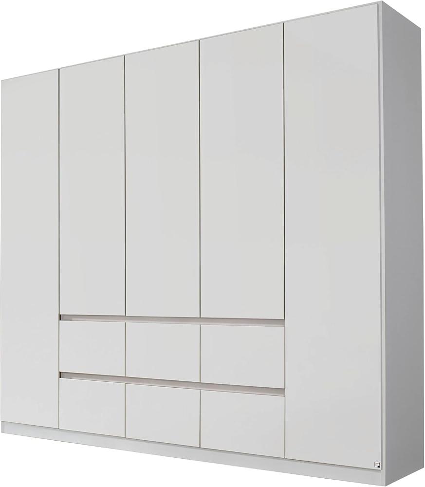 Rauch Möbel Mainz Schrank Kleiderschrank Drehtürenschrank Weiß 5-türig mit 6 Schubladen inkl. Zubehörpaket Basic 3 Einlegeböden, 3 Kleiderstangen, grifflos BxHxT 226x210x54 cm Bild 1