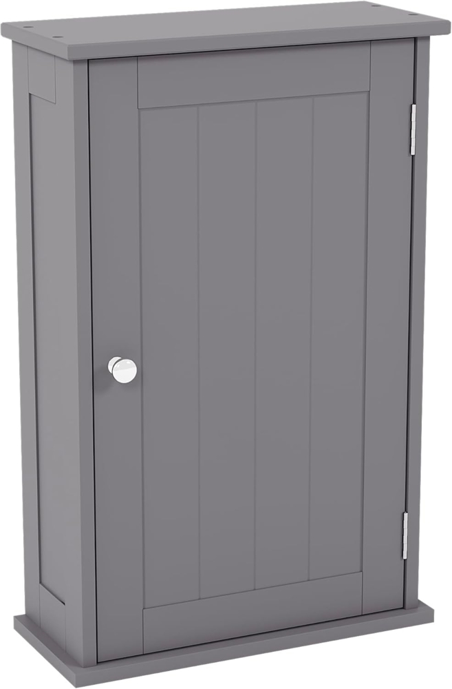 Bath Vida Priano Badezimmerschrank, Einzelschrank, Wandmontage, Aufbewahrungsschrank, Regal, Grau Bild 1