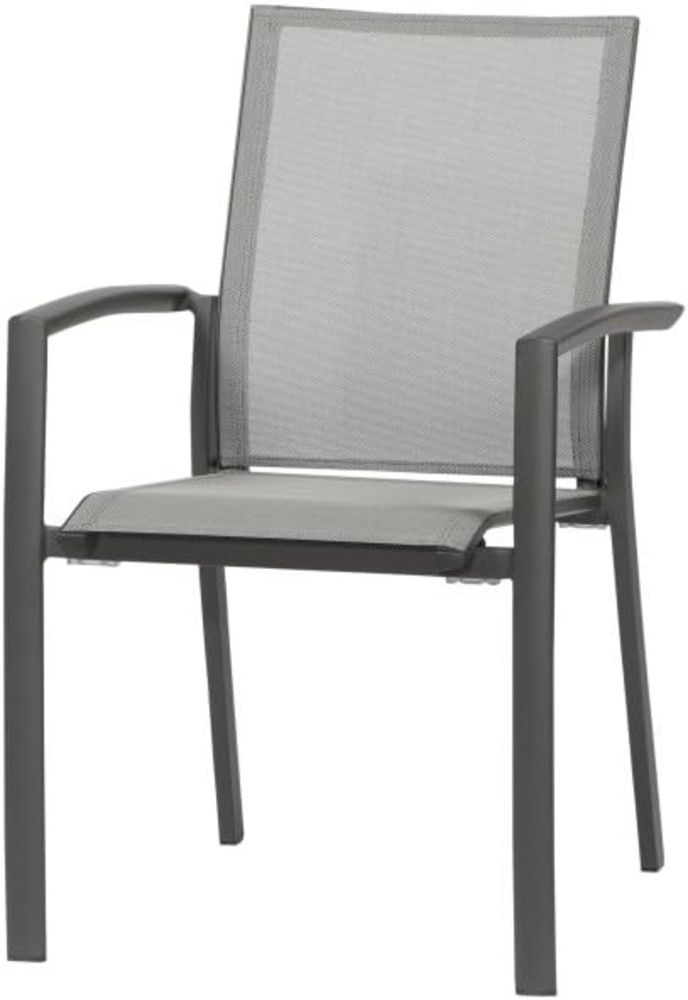 Siena Garden Velia Stapelsessel - Aluminium & RANOTEX®, schwarz-grau (C31042) Bild 1
