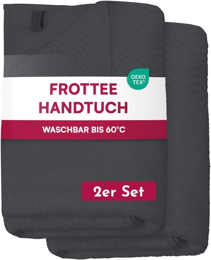 Clinotest Duschtücher Frottee 2er Set 70x140 cm - aus 100% Baumwolle, kochfest Bild 1