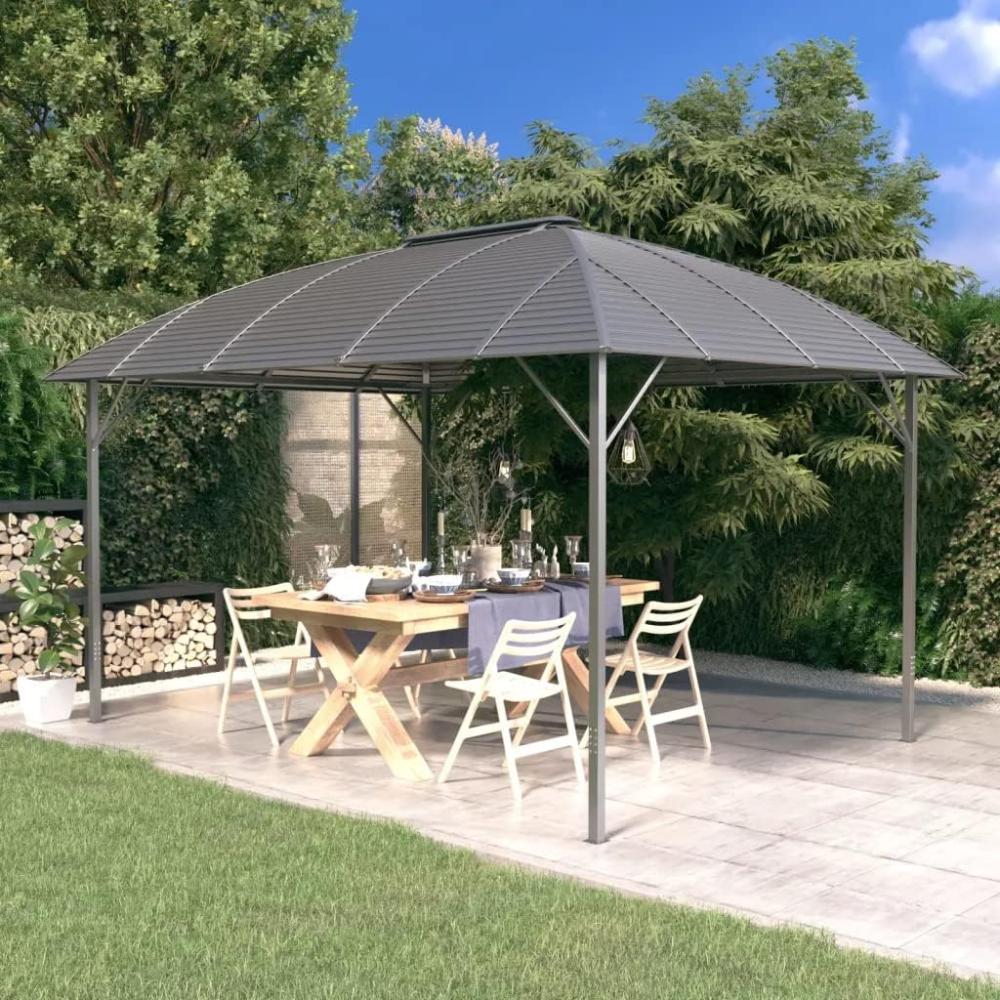 Pavillon mit Bogendach 3x4 m Anthrazit Bild 1