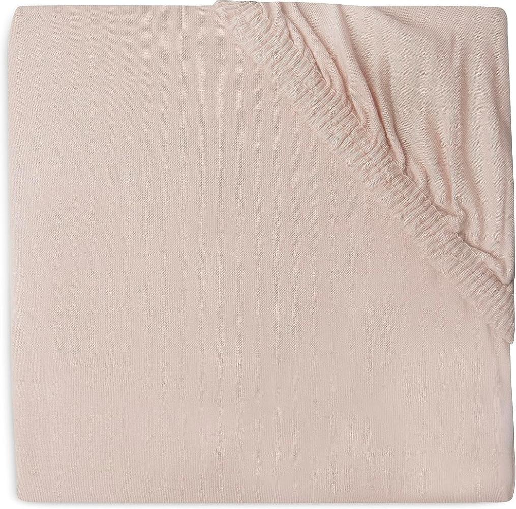 Jollein Spannbettlaken Jersey 70 x 140 / 75 x 150 cm Soft Grey Rosa Bild 1