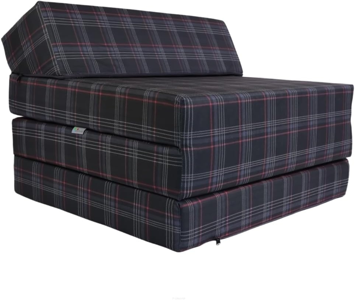 Klappmatratze Klappmatratze Gästematratze Kopfteil VW GTI Muster 200x70x10cm Bezug, FORTISLINE, 10 cm hoch, (Set), Bezug Waschbar Bild 1