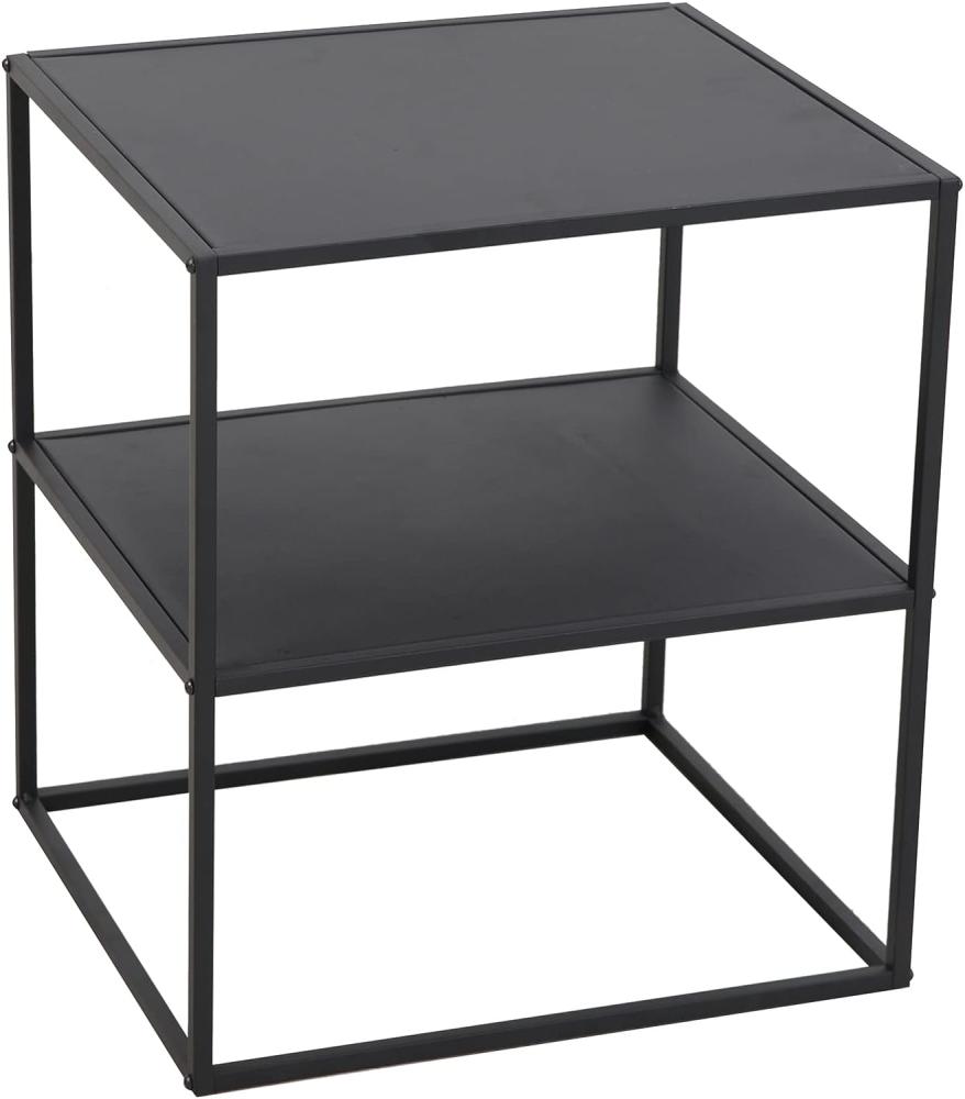 SVITA Beistelltisch Nachttisch Sofatisch eckig Industrial Style Metall Schwarz Bild 1