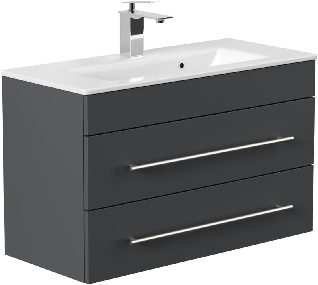 Badmöbel Mars 800 SlimLine SoftClose grafit : Grafit Bild 1