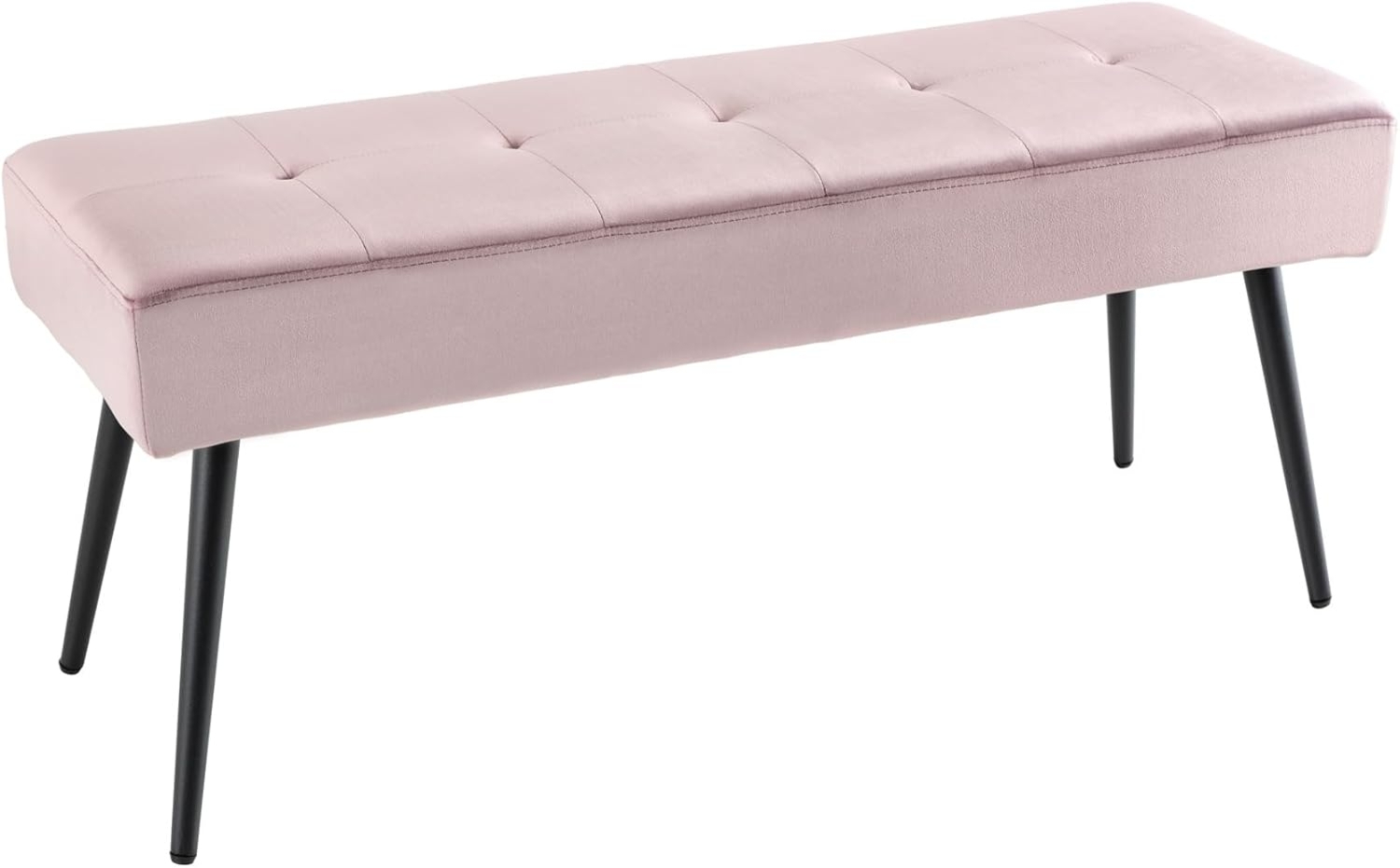 riess-ambiente Sitzbank BOUTIQUE 100cm rosa / schwarz (Einzelartikel, 1-St), Wohnzimmer · Samt · Metall · Esszimmer· Flur · Schlafzimmer Bild 1