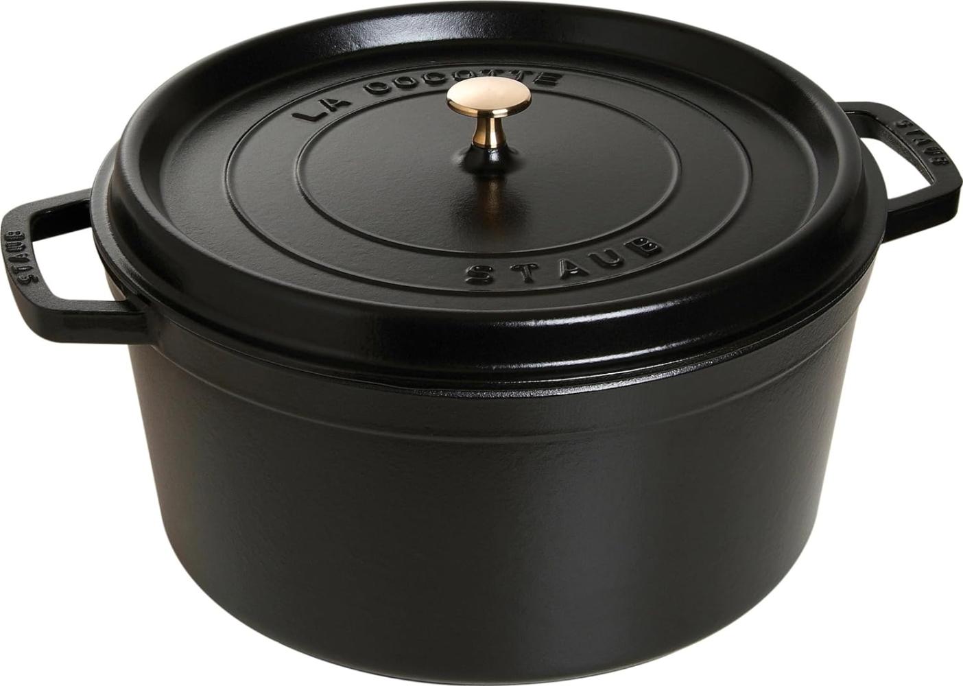 Staub La Cocotte Cocotte 34 cm, rund, Schwarz, Gusseisen Bild 1