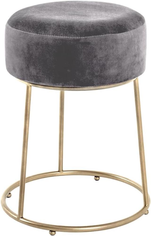 Hocker >Sonja 5< in gold-grau aus MDF, Metall - 46cm (H) Bild 1