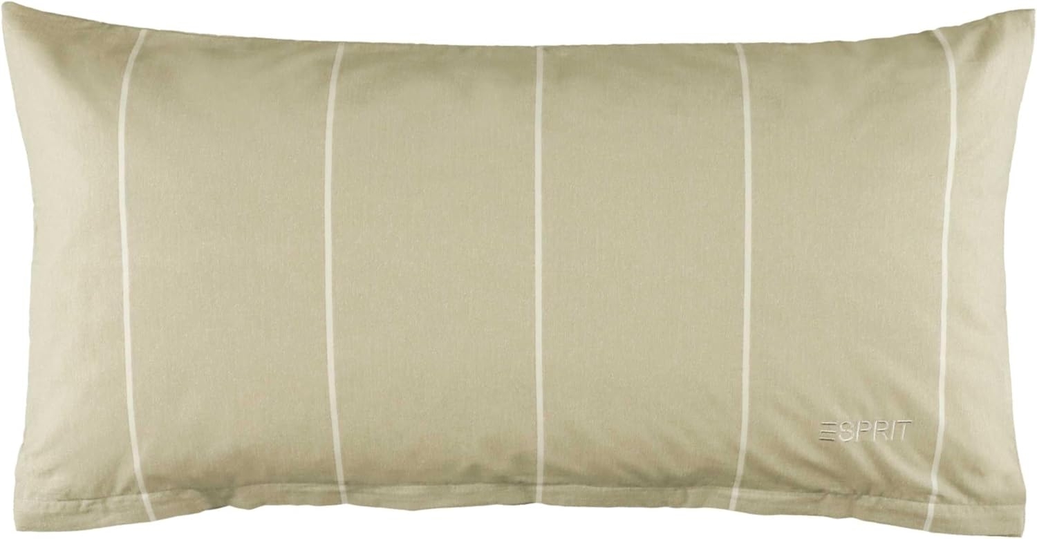 Esprit Bettwäsche HARPLINES Renforce Kissenbezüge und Bettwäsche, Baumwolle, 2 teilig, 40 x 80 cm 2er Pack in Beige Bild 1