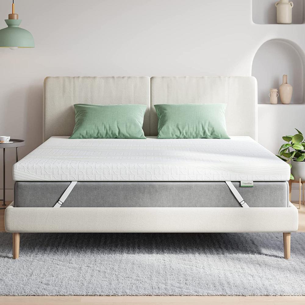 Novilla Matratzen Topper 160x200 5cm Höhe Gel Topper Memory Foam MatratzenTopper für Boxspringbett Wohnwagen Schlafsofa Matratzenauflage Bezug Waschbar Öko-TEX Bild 1