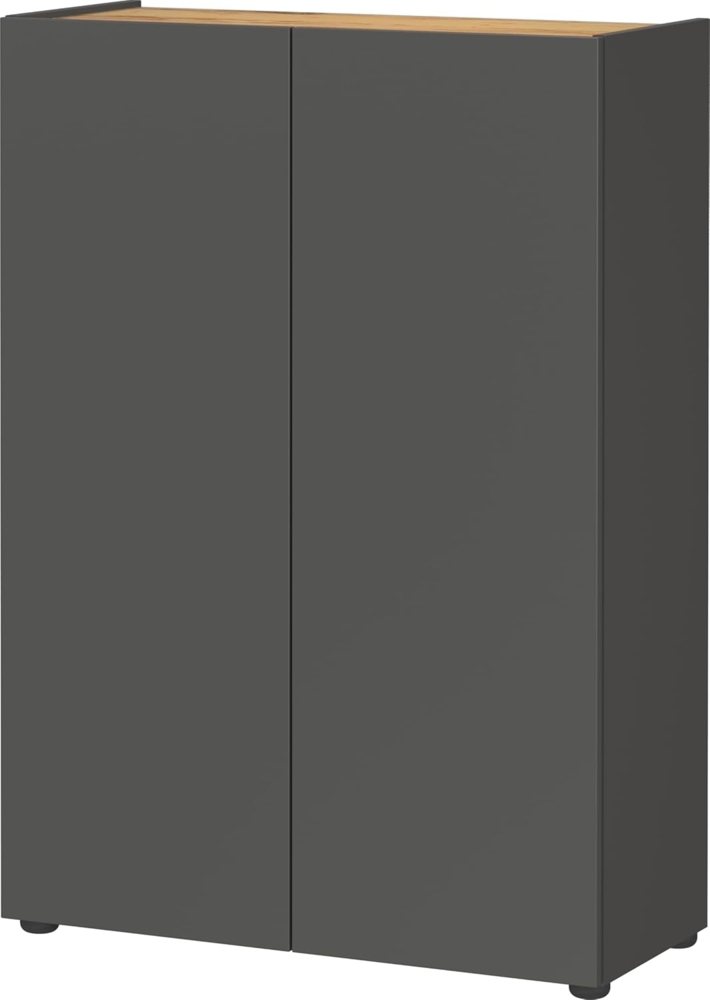 Germania Schuhschrank 1590-549 GW-Alviano, in Graphit/Navarra-Eiche-Nb, mit Platz für bis zu 12 Paar Schuhe, 74 x 105 x 33 cm (BxHxT) Bild 1