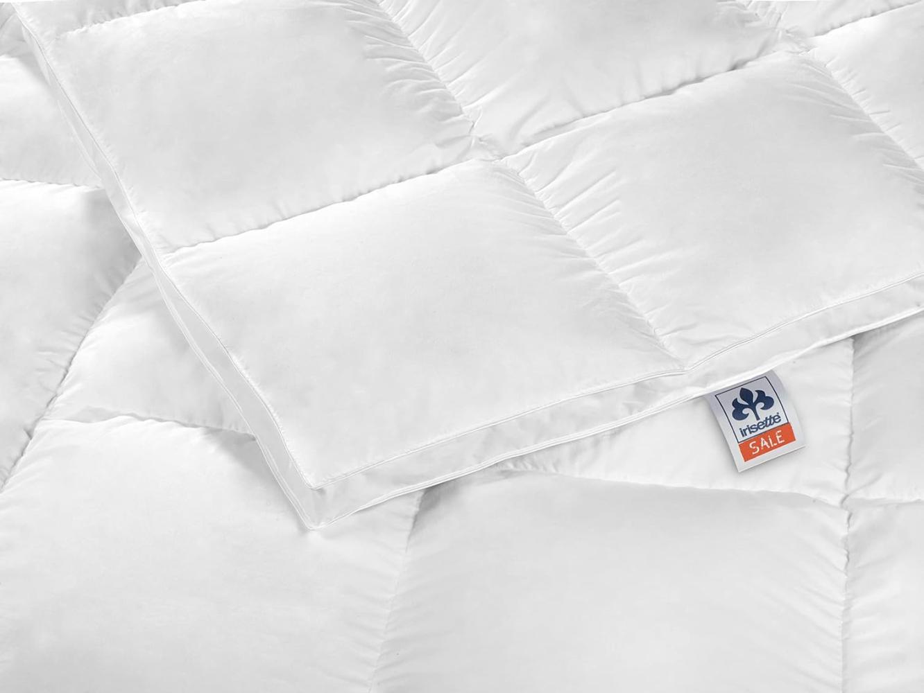 Irisette Daunendecke Nora extra warme Winterdecke, aus 100% Baumwolle 100% Daune mit Aufbewahrungstasche, 200x200 cm, weiß Bild 1