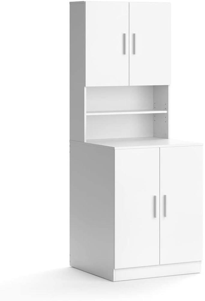 Vicco Waschmaschinenschrank Liana weiß Badschrank Hochschrank Badregal Überbau Bild 1