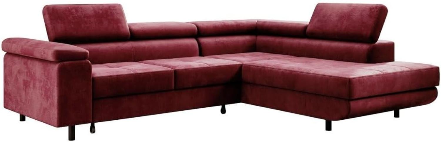 Designer Sofa Costa mit Schlaf und Klappfunktion Bordeaux Rechts Bild 1