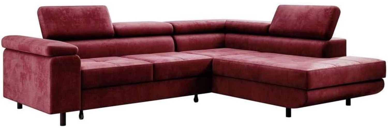 Designer Sofa Costa mit Schlaf und Klappfunktion Bordeaux Rechts Bild 1