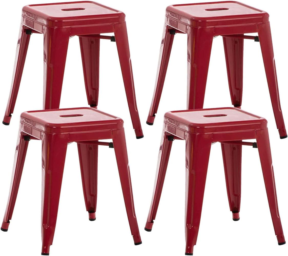 4er Set Hocker Armin rot Bild 1