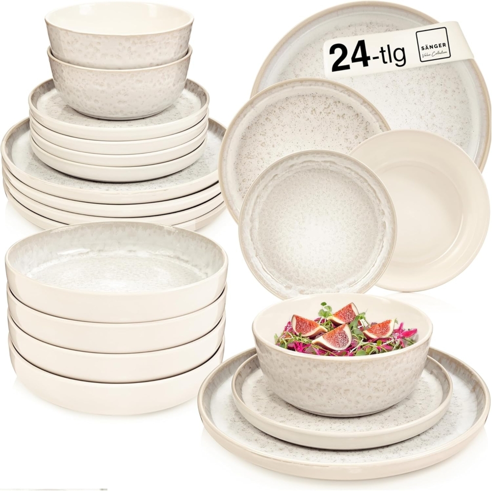SÄNGER Tafelservice Key West- 24 teilig aus Steingut Bild 1