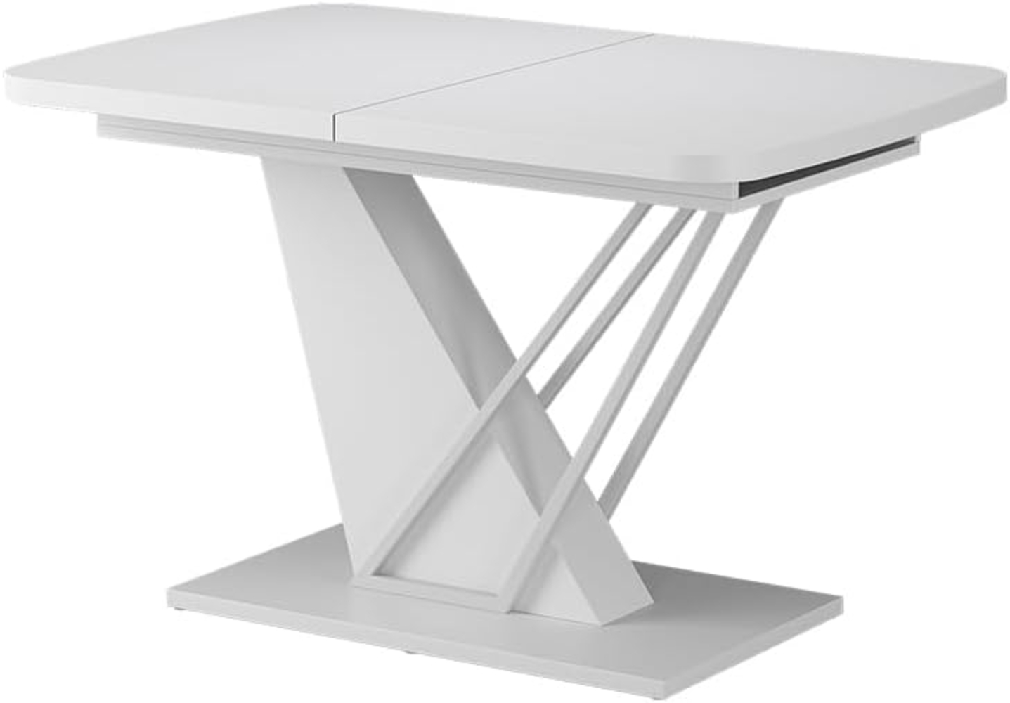 Esstisch Fenaro Weiß 120x80 cm ausziehbar Vicco Bild 1