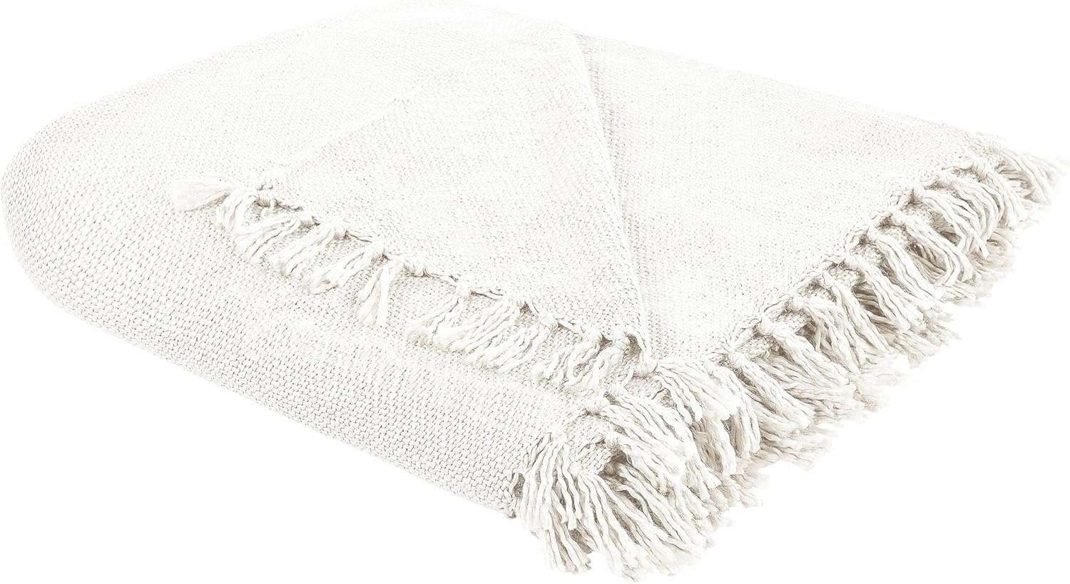 Kuscheldecke CHAOHANI Stoff 150 x 200 cm Cremeweiß Bild 1