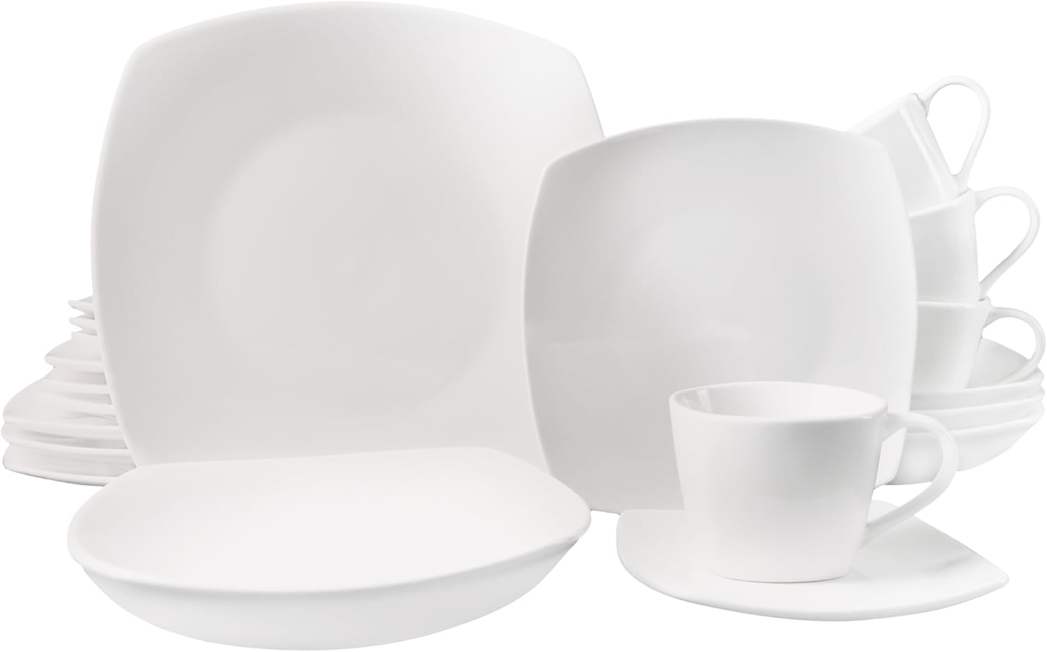 ECHTWERK Kombiservice Classic Modern Design (30-tlg), 6 Personen, Porzellan, spülmaschinengeeignet Bild 1