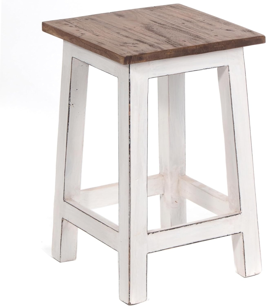 DESIGN DELIGHTS Hocker Sitzhocker MADERO, 48x30 cm(HxB) Altholz Holzhocker, massivholz Hocker Bild 1