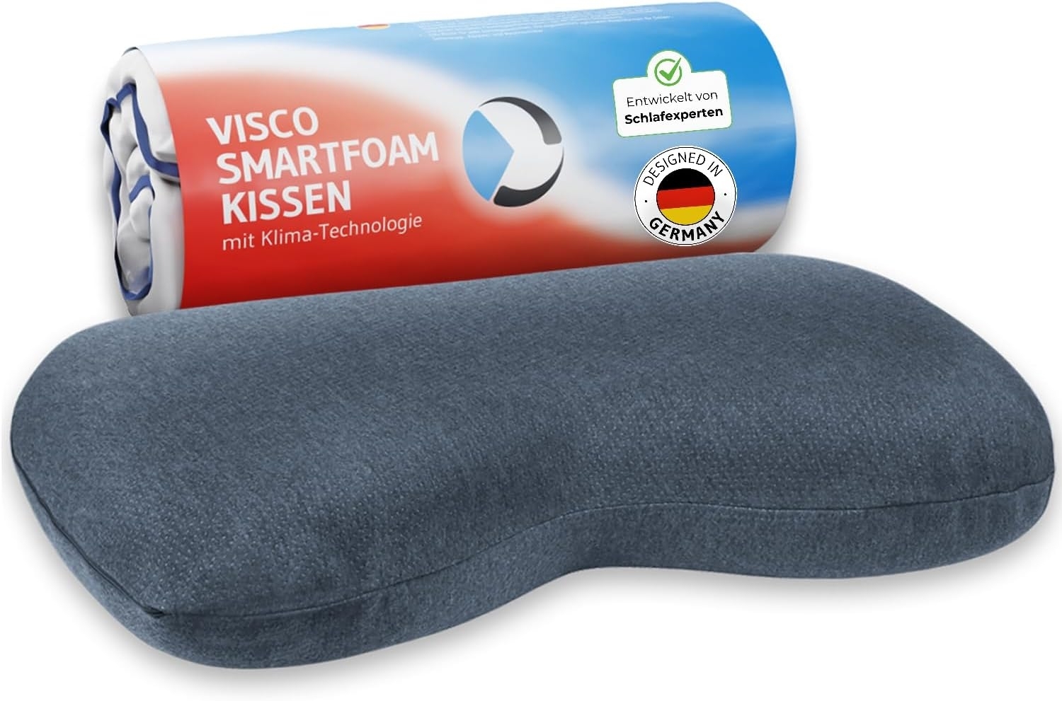 Third of Life Seitenschläferkissen NuMOON Thermic QuickDry, Visco Schaum Kissen mit Bambus-Aktivkohle, Schnelltrocknender Bezug Bild 1