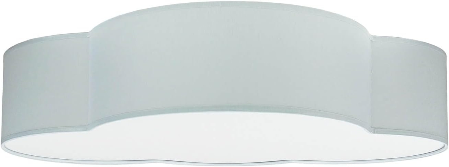 Licht-Erlebnisse Deckenleuchte WOLKI, ohne Leuchtmittel, Wolkenlampe Grau 4x E27 Stoff 62 cm Magnethalterung Kinderzimmer Bild 1
